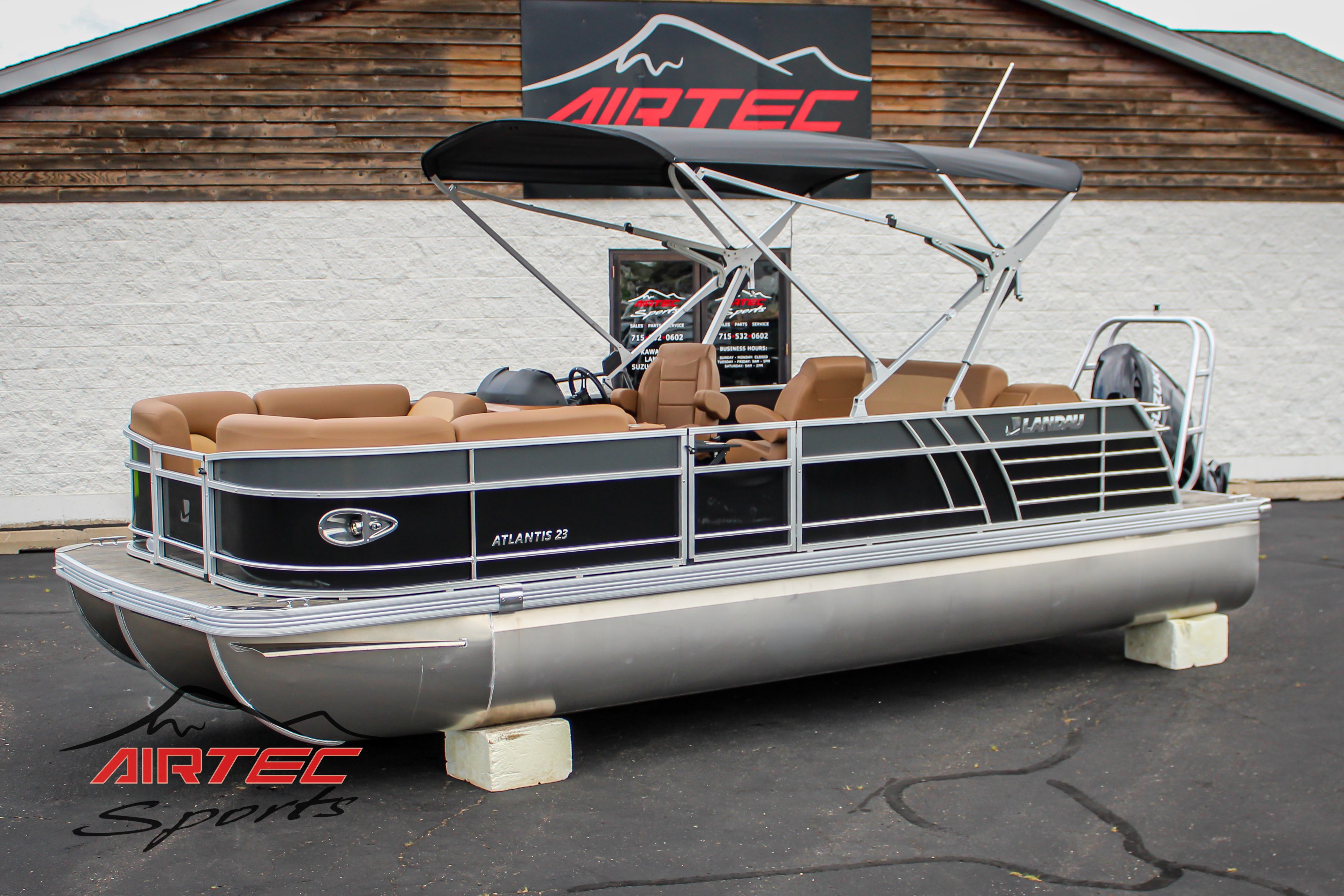 2025 Landau Atlantis 23 CRS Tri-Toon w/175HP Suzuki, Power Bimini