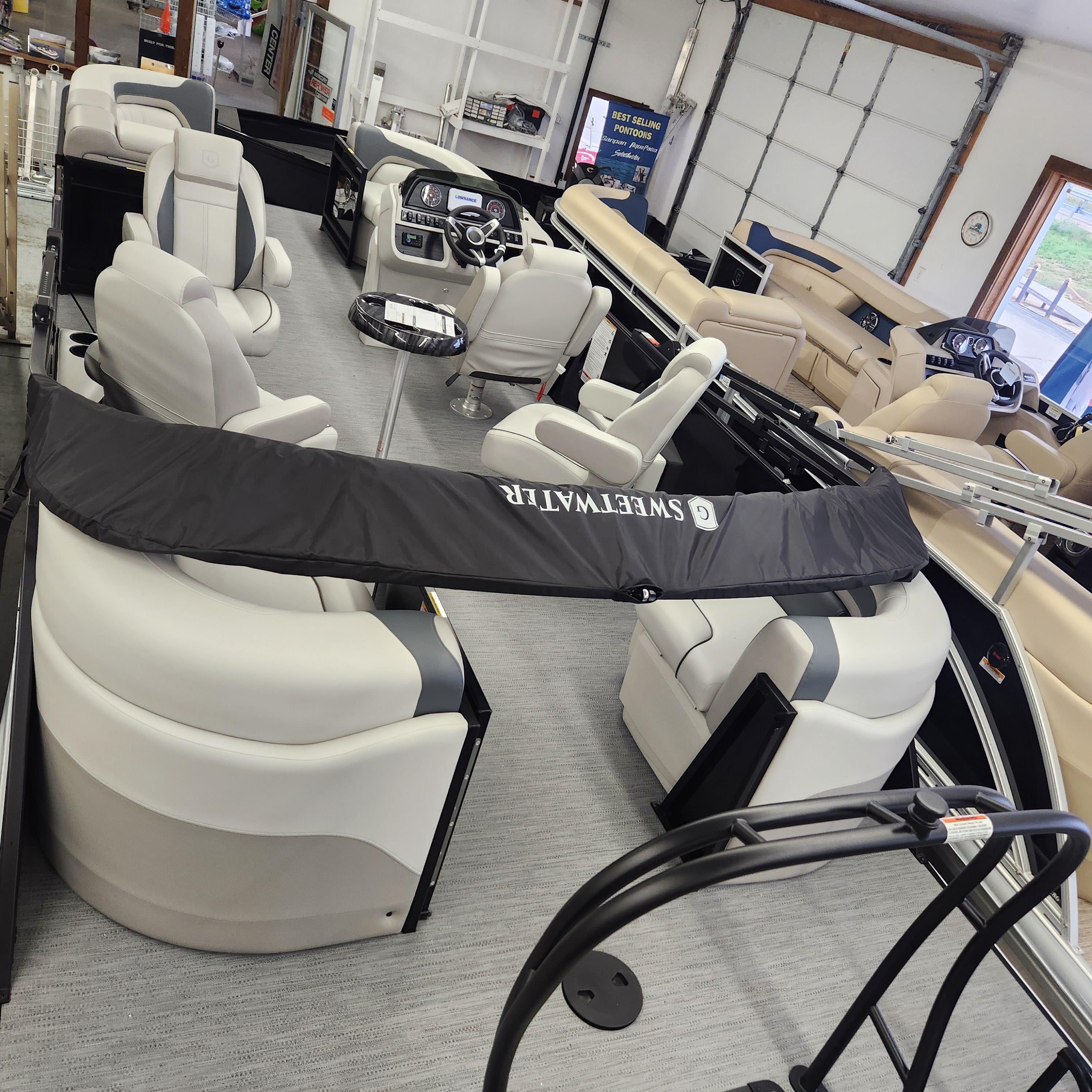 New Inventory from Godfrey and Benchmark Stryker's Lakeside Marina