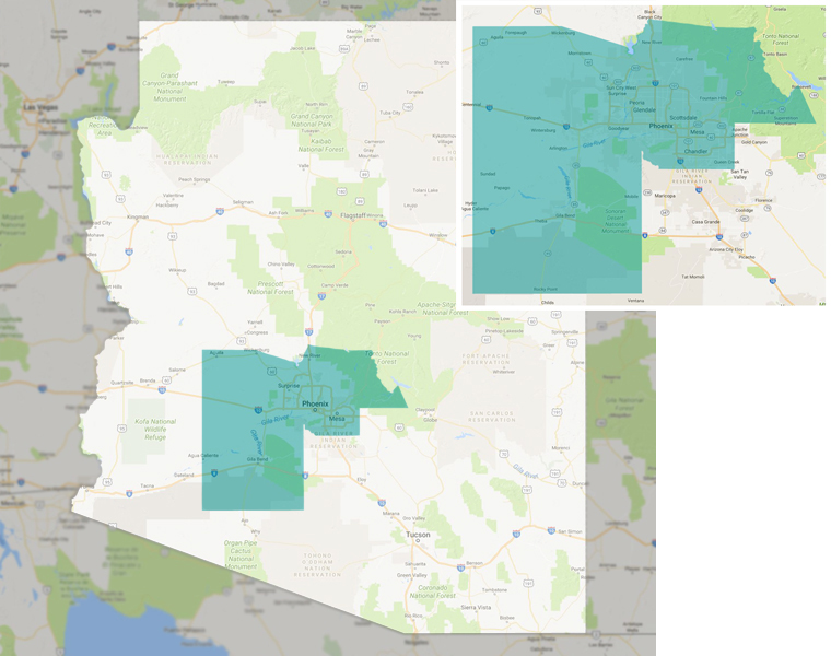 Aps Coverage Map Az Arizona Coverage AD Medical, Inc. Chicago, IL (888) 785-7370