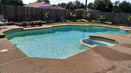 Backyard pool and spa rockwall tx