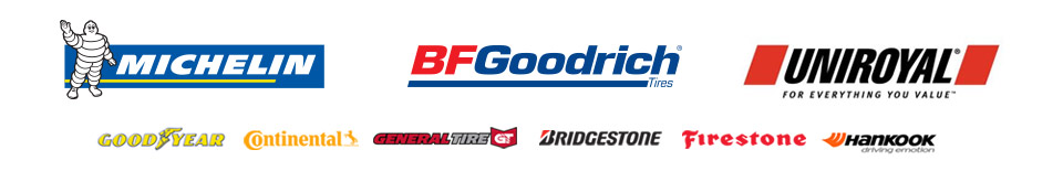 We carry products from Michelin®, BFGoodrich®, Uniroyal®, Goodyear, Continental, General, Bridgestone, Firestone, and Hankook.
