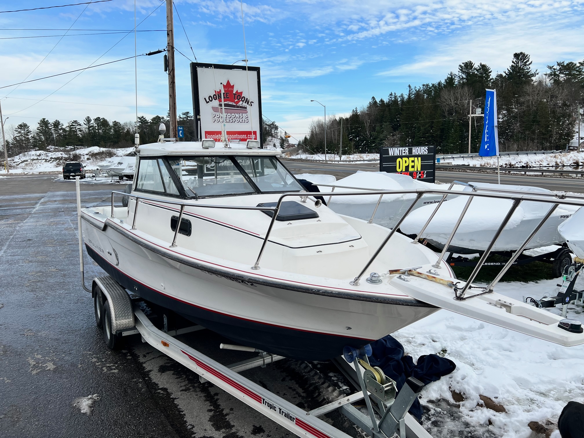 1990 Trophy Marine 23 Trophy for sale in Desbarats, ON. Loonie Toons