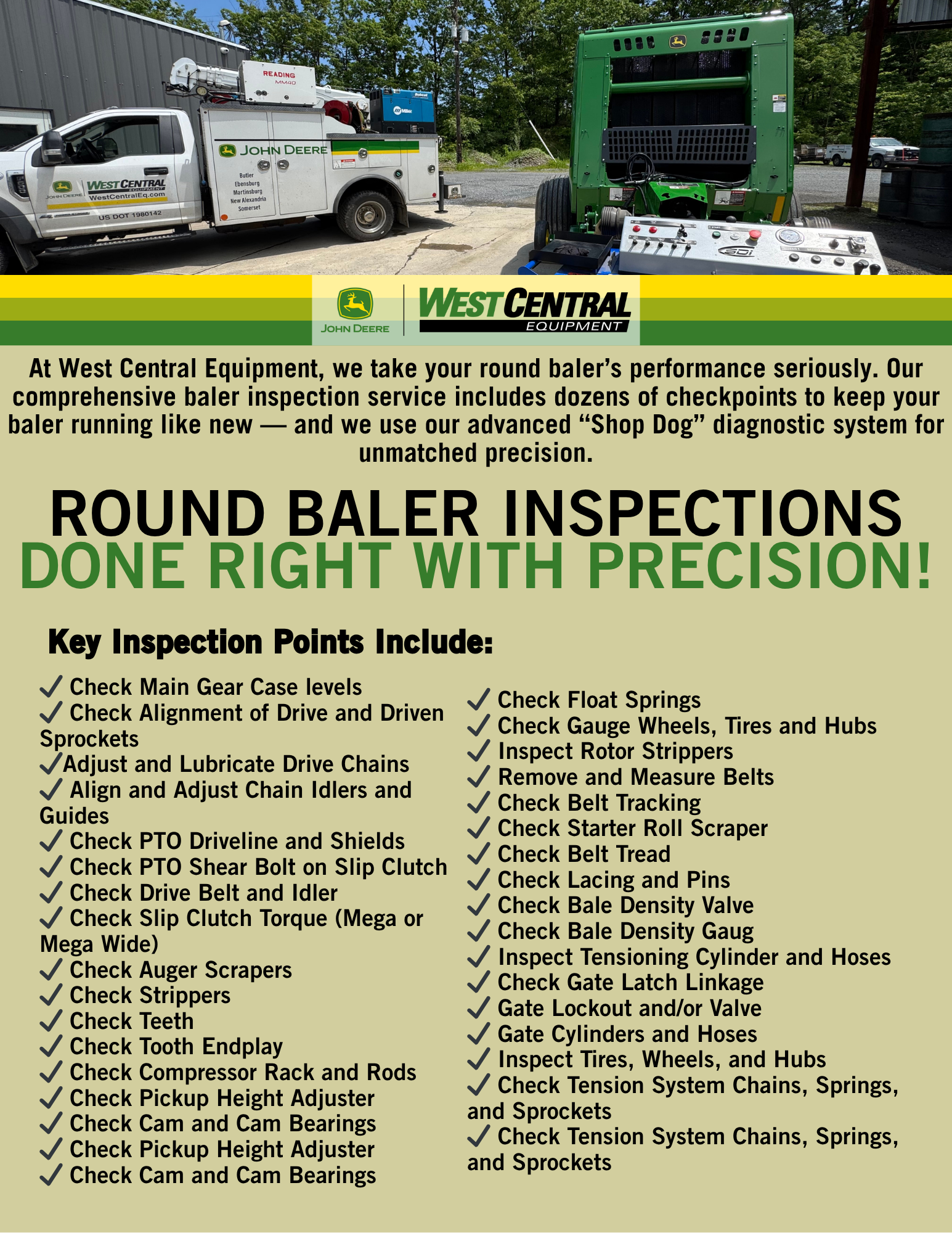 Round Baler Inspections | West Central Equipment