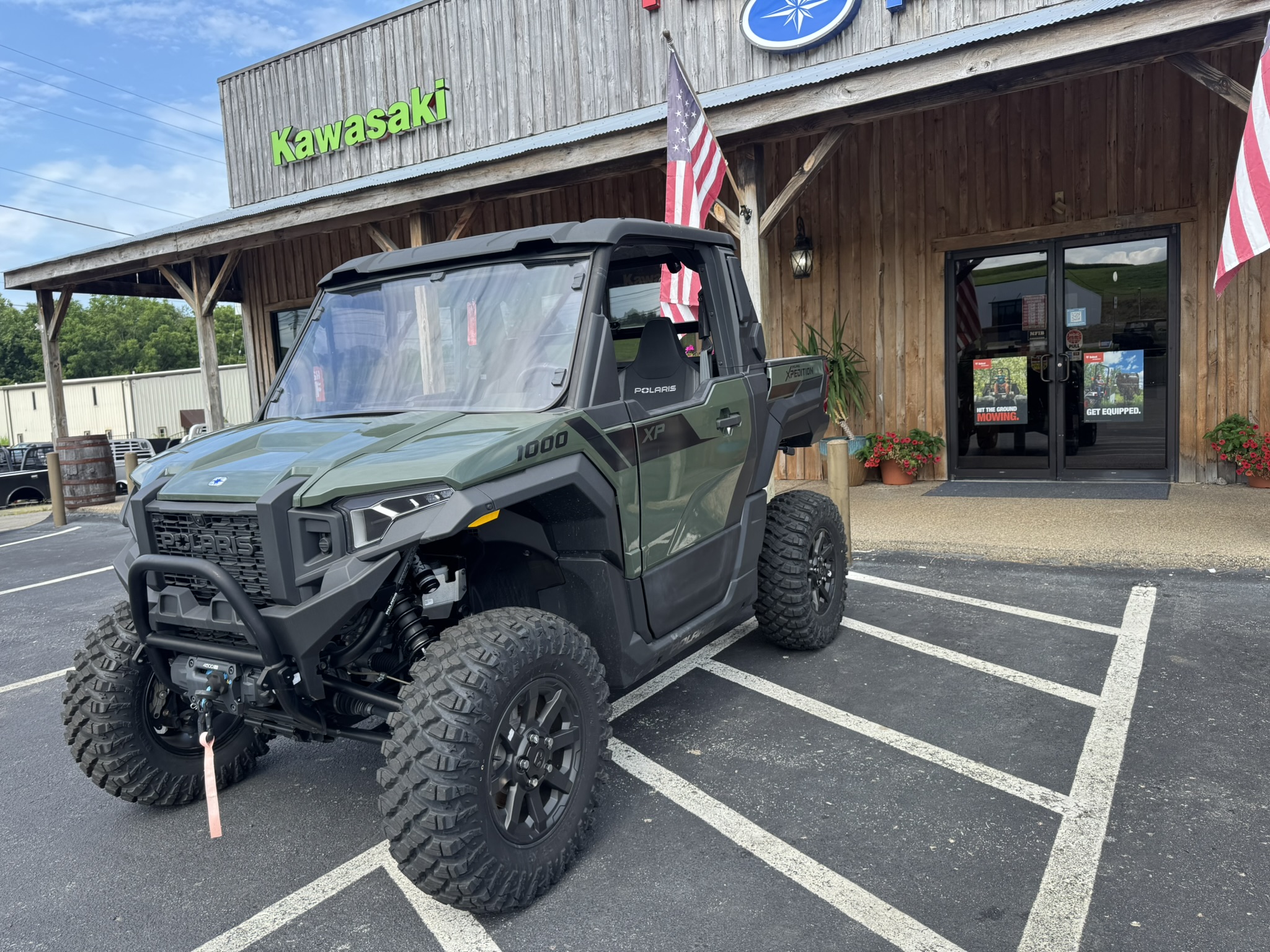 2024 Polaris XPEDITION XP Ultimate R/C - ARMY GREEN (OPEN CAB W/WINDSHIELD AND REAR PANEL ADD ONS)