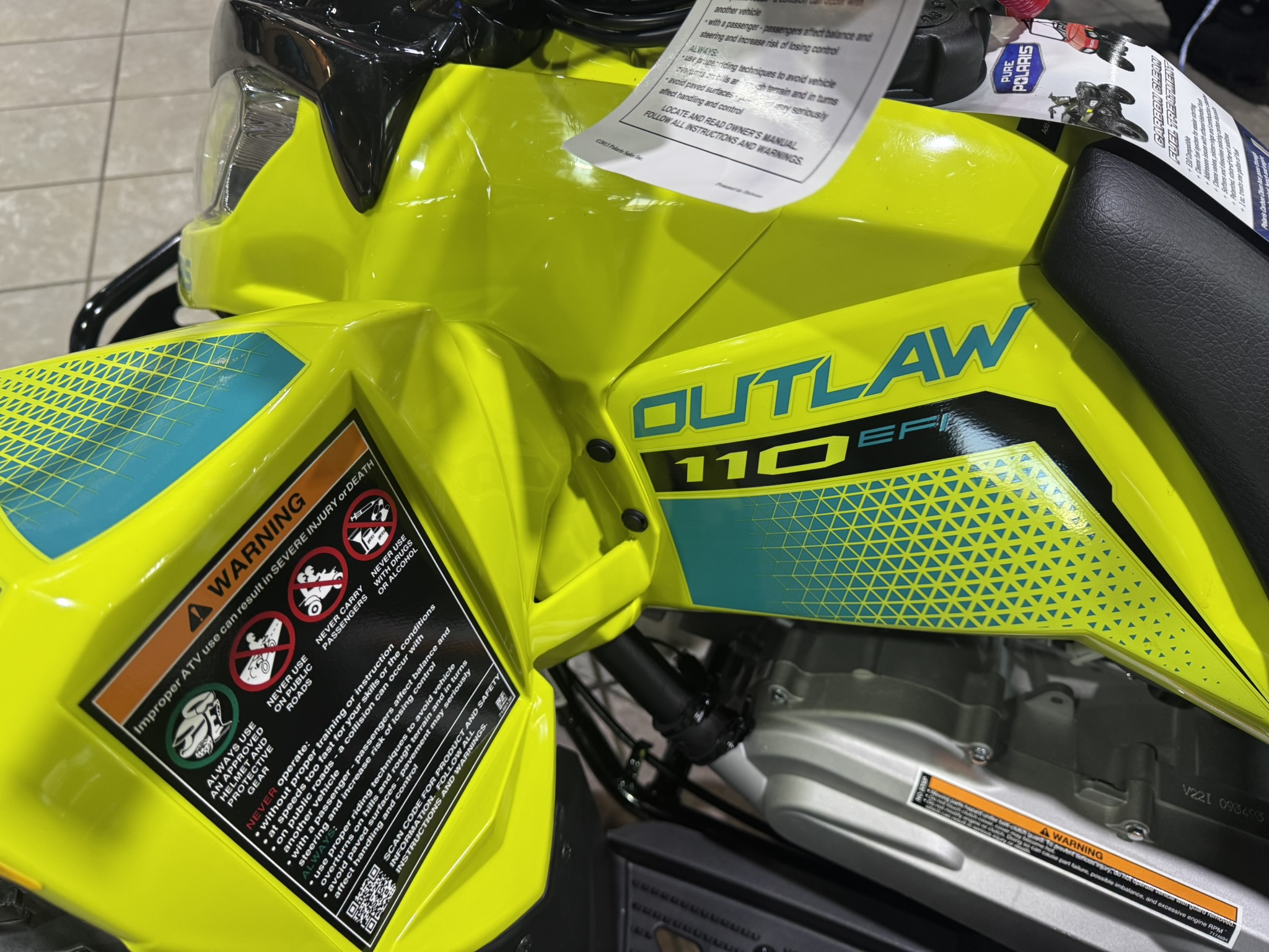 2026 Polaris Outlaw® 110 EFI - Lime Squeeze (youth) - Photo 2