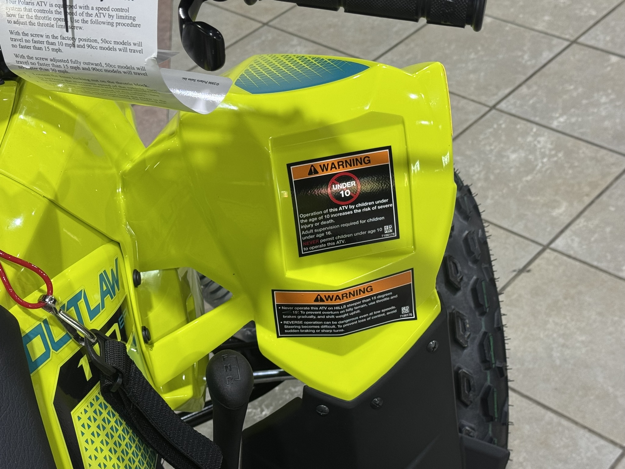 2026 Polaris Outlaw® 110 EFI - Lime Squeeze (youth) - Photo 7