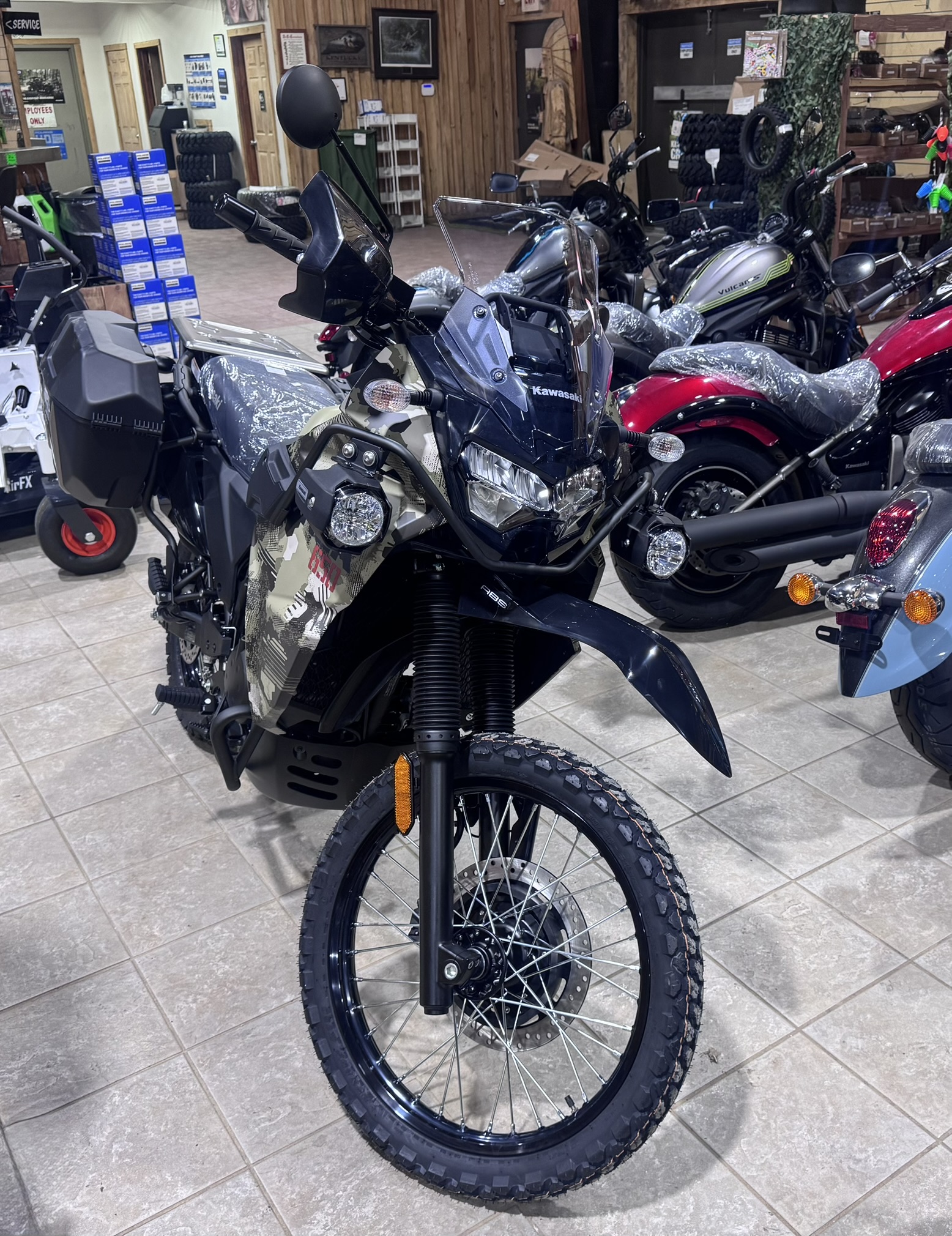 2026 Kawasaki KLR® 650 Adventure ABS (DUAL) - Cypher Camo Beige / Metallic Matte Carbon Gray - Photo 2