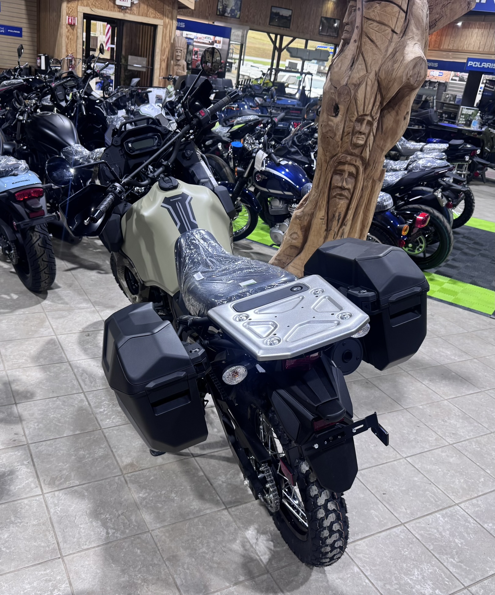 2026 Kawasaki KLR® 650 Adventure ABS (DUAL) - Cypher Camo Beige / Metallic Matte Carbon Gray - Photo 4