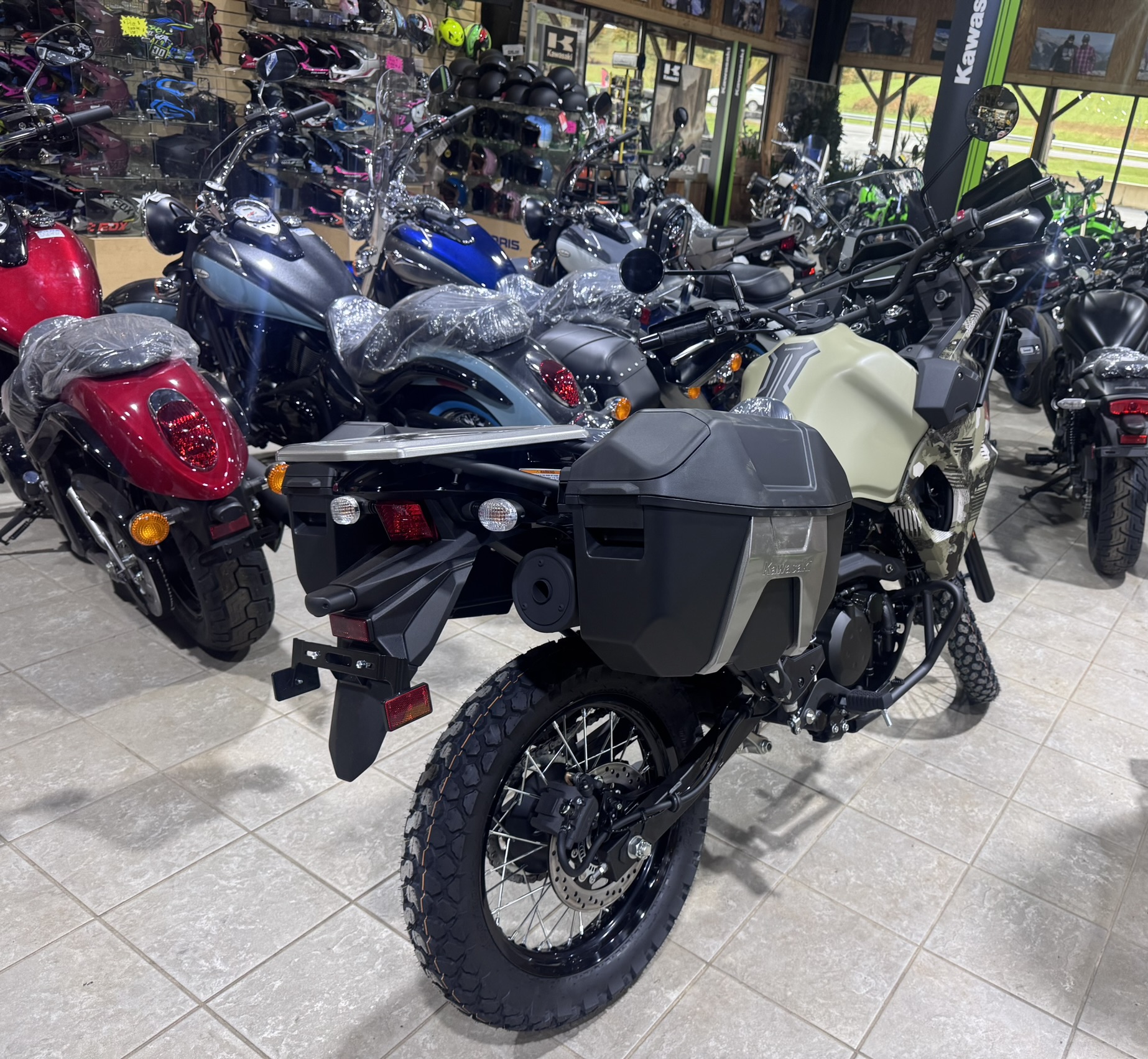 2026 Kawasaki KLR® 650 Adventure ABS (DUAL) - Cypher Camo Beige / Metallic Matte Carbon Gray - Photo 6