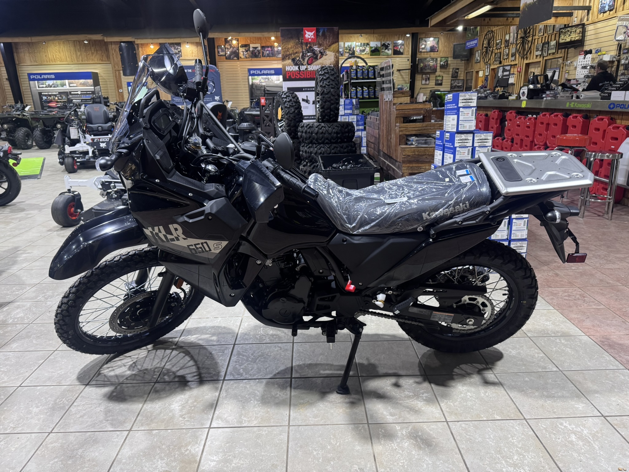 2026 Kawasaki KLR® 650 S Base (DUAL) - Metallic Spark Black