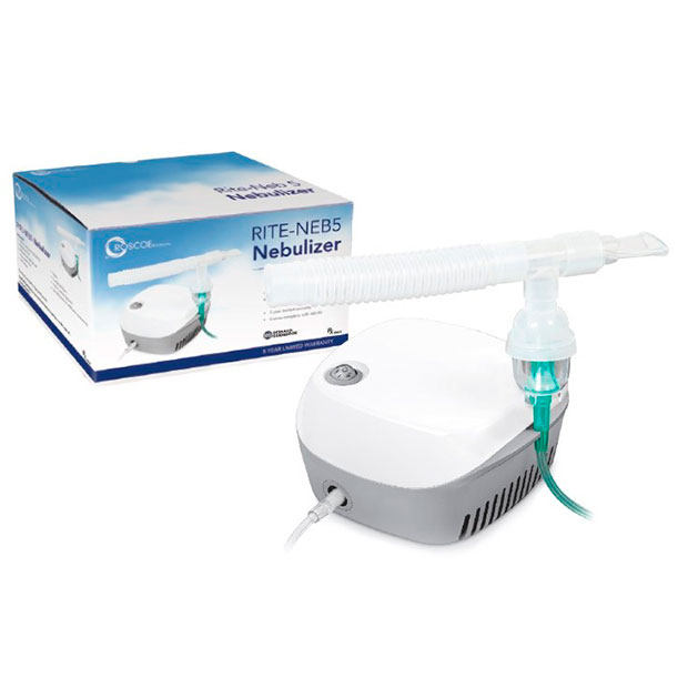 RITE-NEB5 Neb Compressor w/ Disposable & Reusable Neb Kit & Pediatric Mask