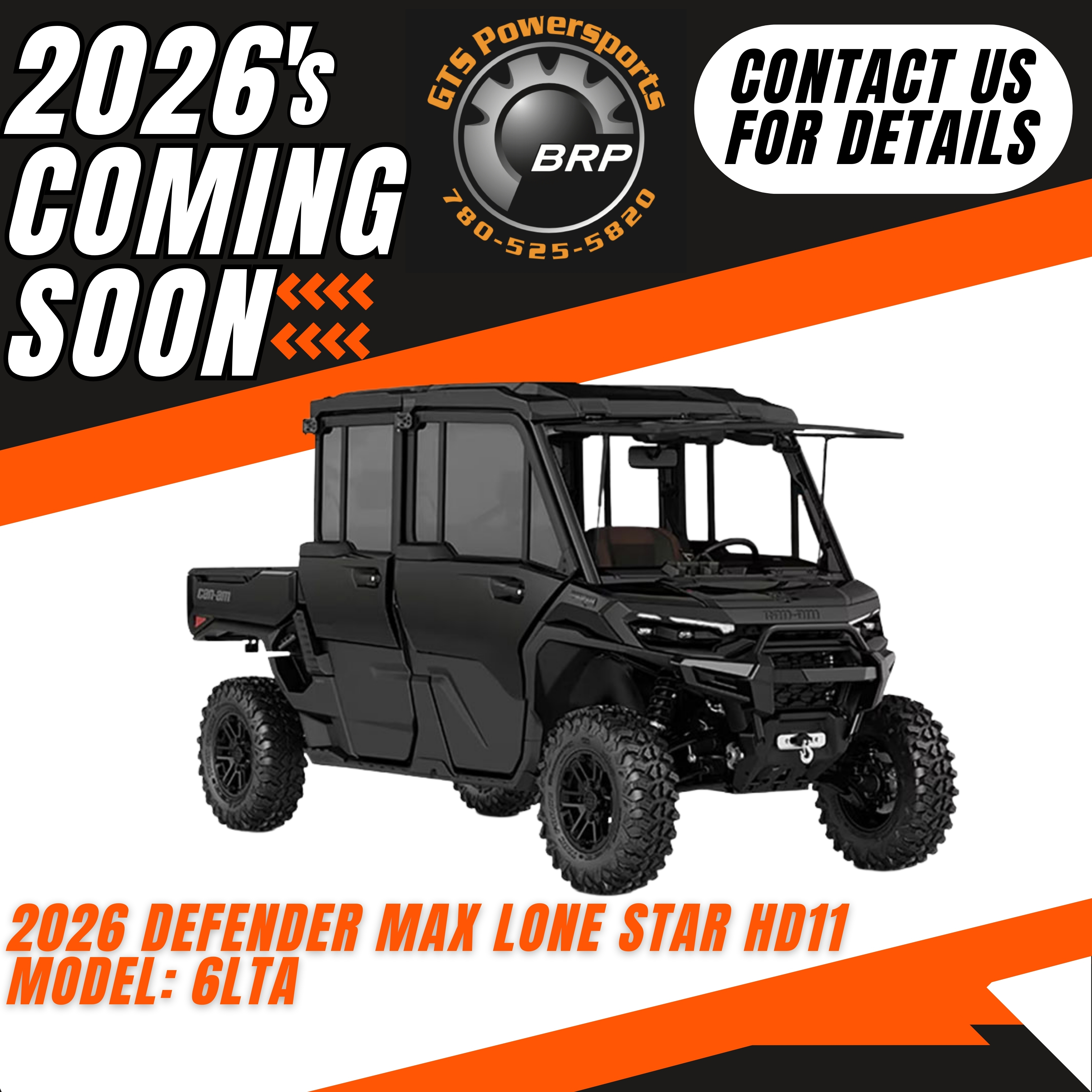2026 Can-Am Defender Max Lone Star Cab HD11 - 6LTA