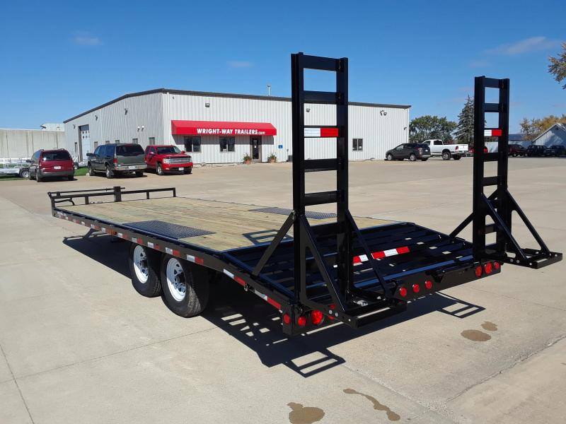 2022 PJ Trailers 22FT F8 Deckover Trailer w/ Dovetail Stand Up Ramps