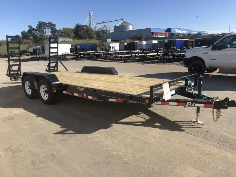 2022 PJ Trailer CE 20FT Equipment Hauler w/ Stand UP Ramps for sale in