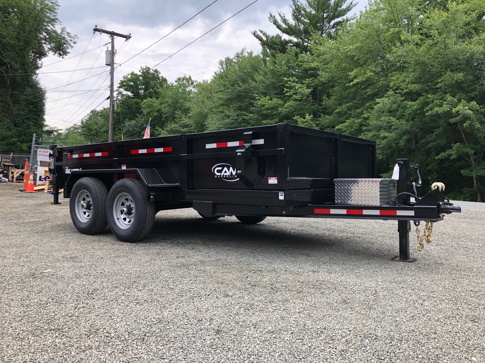 2022 Cam 7x16 BEAST Heavy Duty Low Profile Dump Trailer for sale in